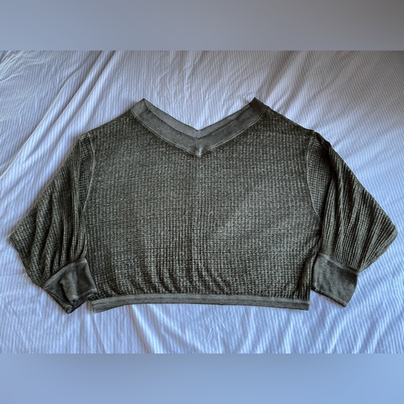 We The Free Sweaters - Free people We the free oversized v neck cotton blend long sleeve top
